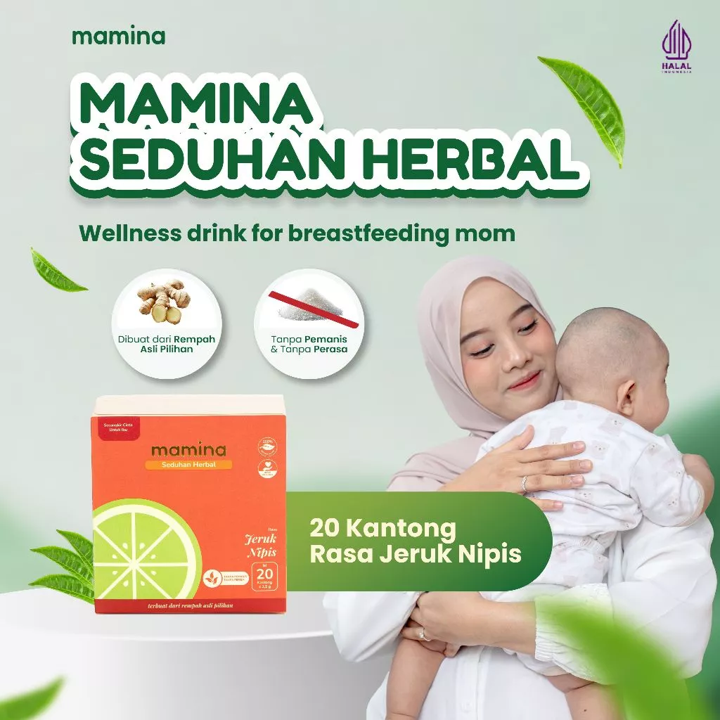 Mamina Seduhan Herbal | Rasa Jeruk Nipis 20 kantong